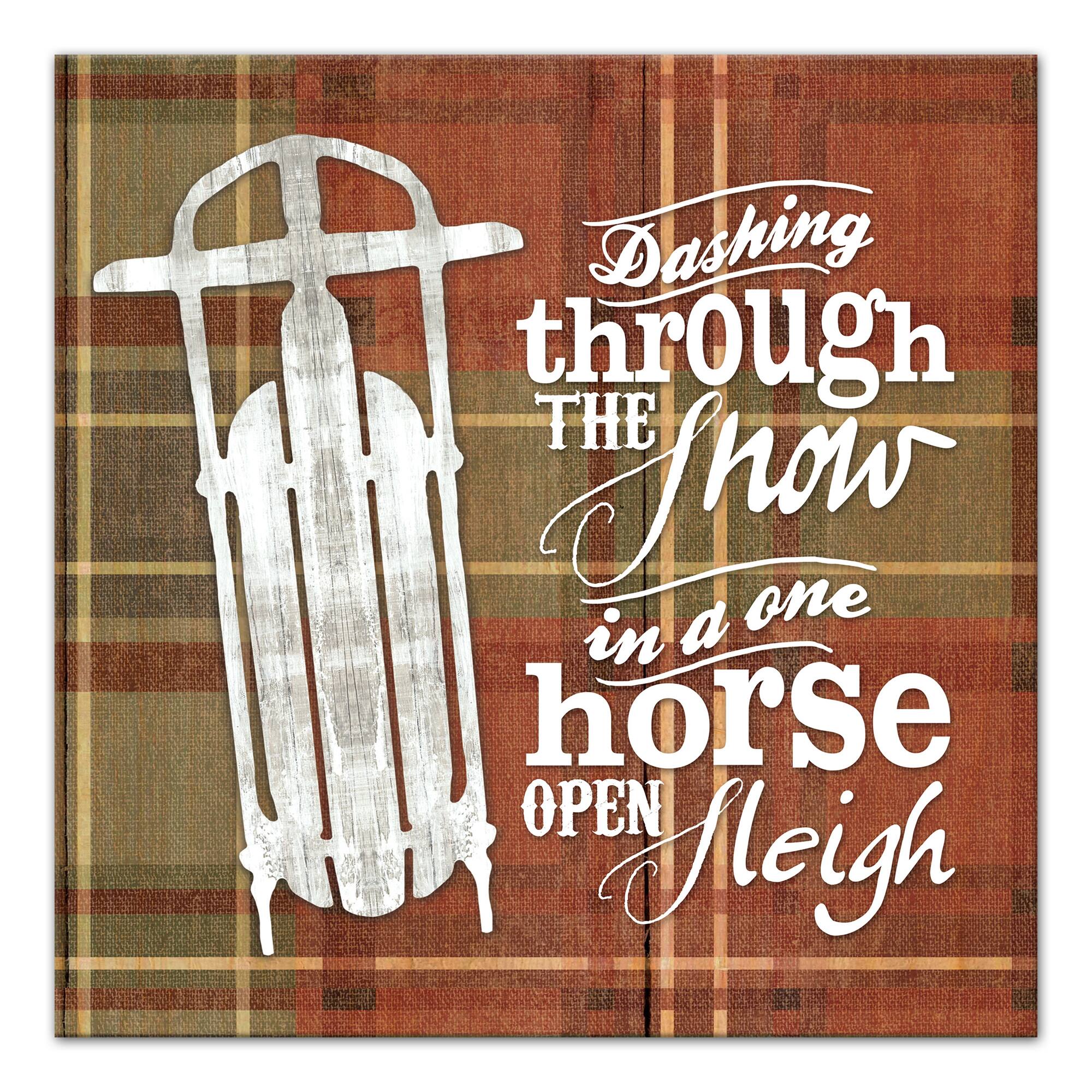 Dashing Through the Snow Canvas Wall Art
